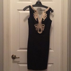 Lilly black and gold cocktail dress